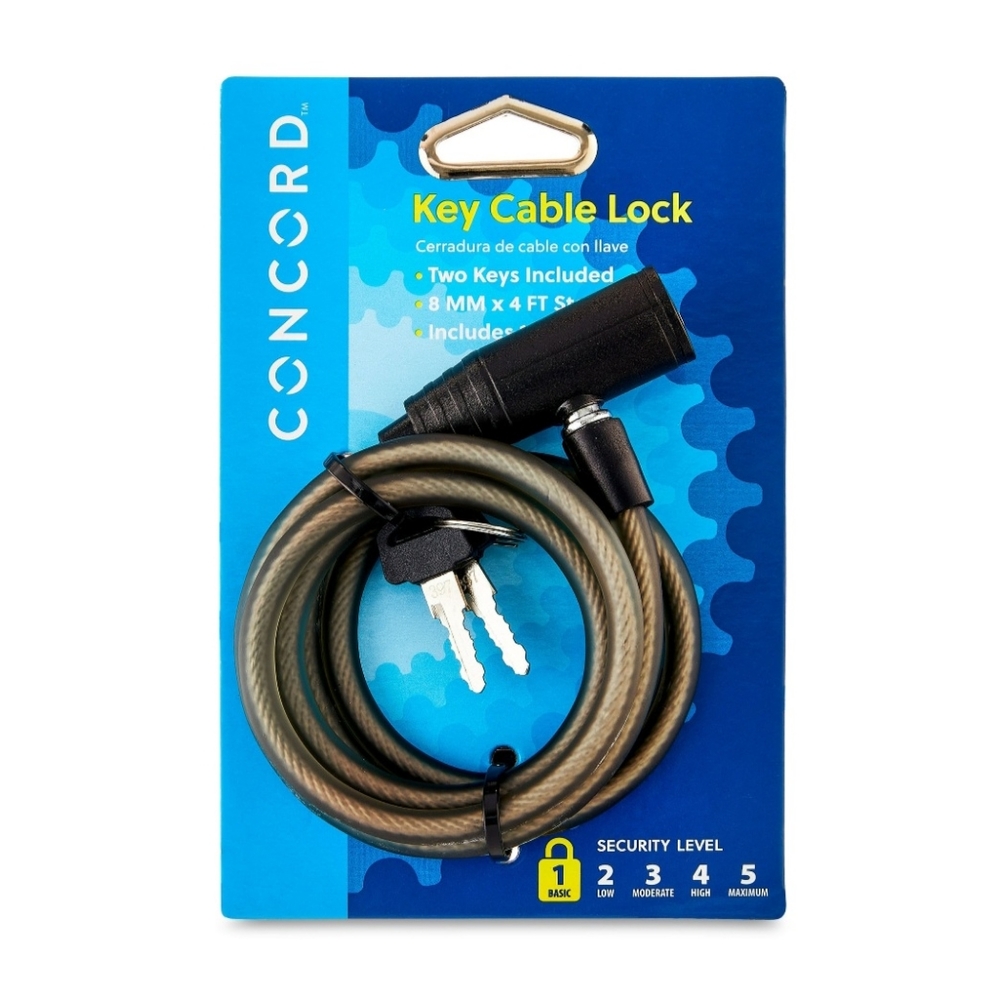 NWT Concord 8MM Key Cable Bicycle Lock